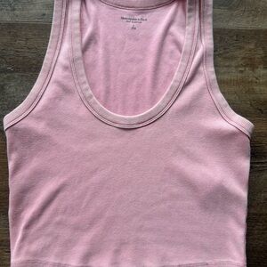 Abercrombie scoop neck essential tank top in pink